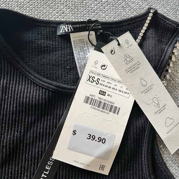 Zara Seamless Rhinestone Top - Picture 3 of 4